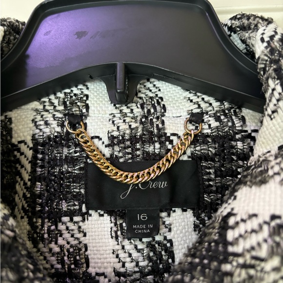 J Crew Tweed Jacket, Size 16, Black and White - Picture 2 of 5